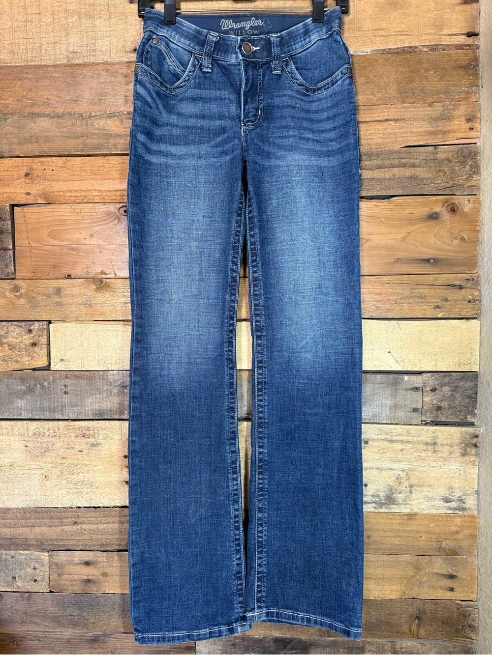 WRANGLER WOMEN'S ULTIMATE RIDING WILLOW LOVETTE BOOTCUT JEANS size 0 - Picture 2 of 5